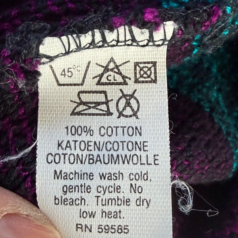Tony Lambert Vintage Mens XL Greek Key Geometric Cotton Knit Sweater Made in USA - Picture 5 of 7